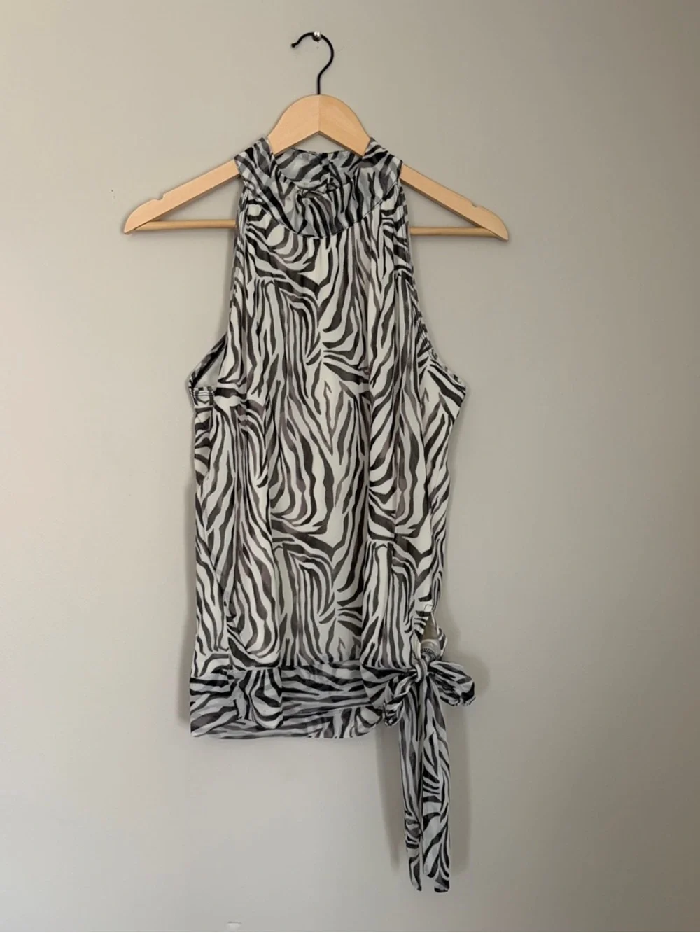 Y2K Mexx high neck sleeveless zebra print top - Picture 7 of 9